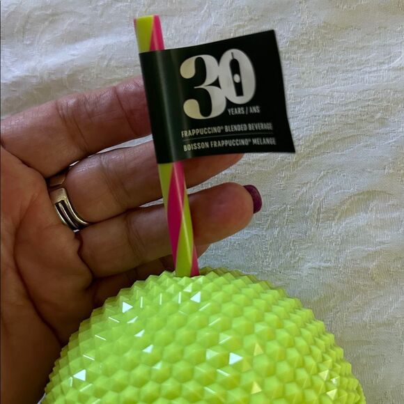 Starbucks Neon Green Textured Tumbler Frappuccino 16 Oz. - Picture 3 of 6